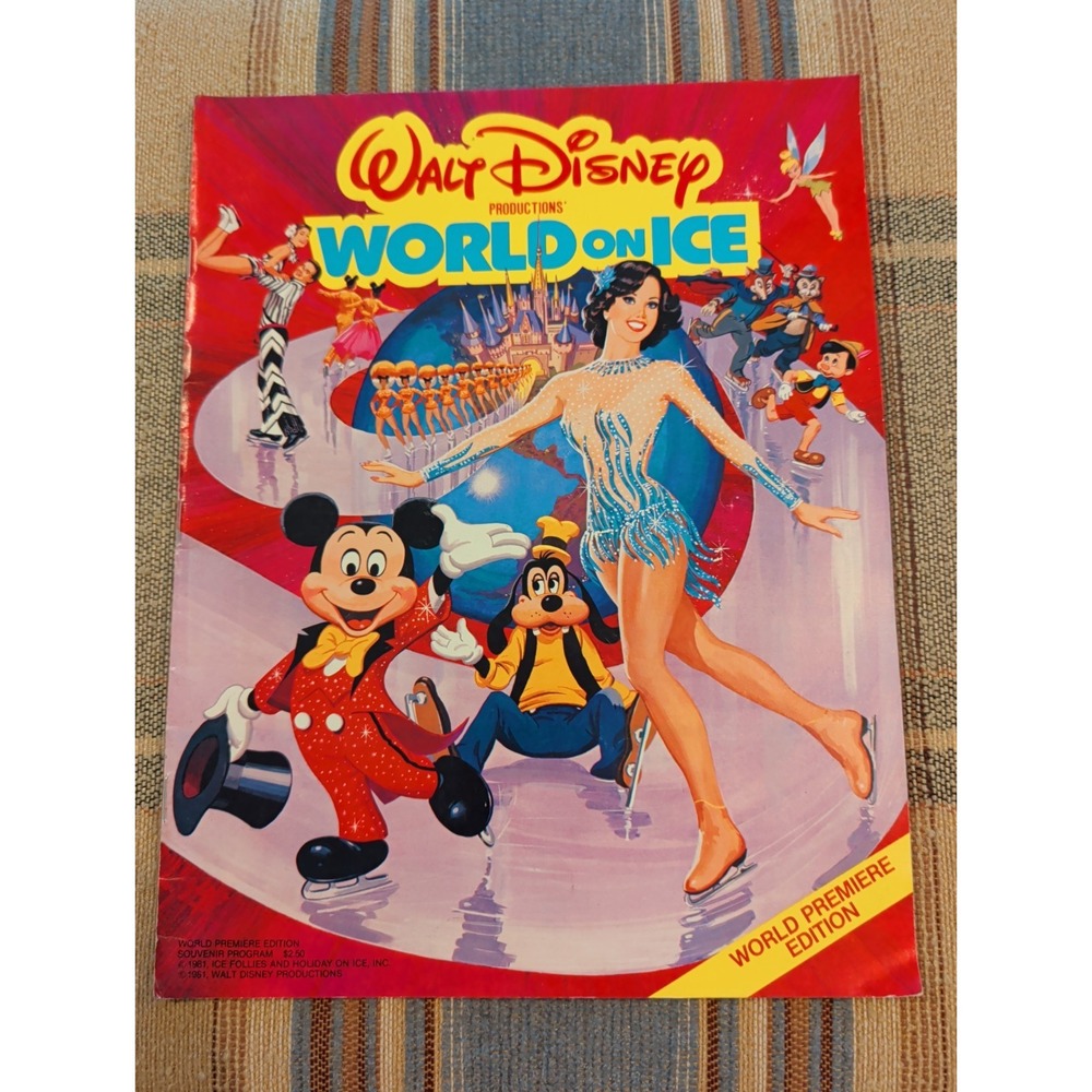 Vintage 1981 Walt Disney Productions World On Ice Souvenir Program Book
